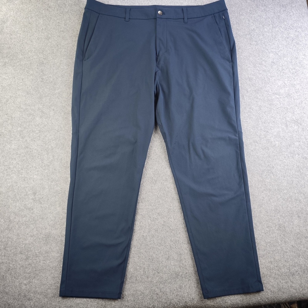 Lululemon Commission Pants Mens 40x30 Slim Navy Warpstreme ABC Stretch Chino